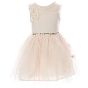 Zunie Girls Mesh 3D Flower Dress